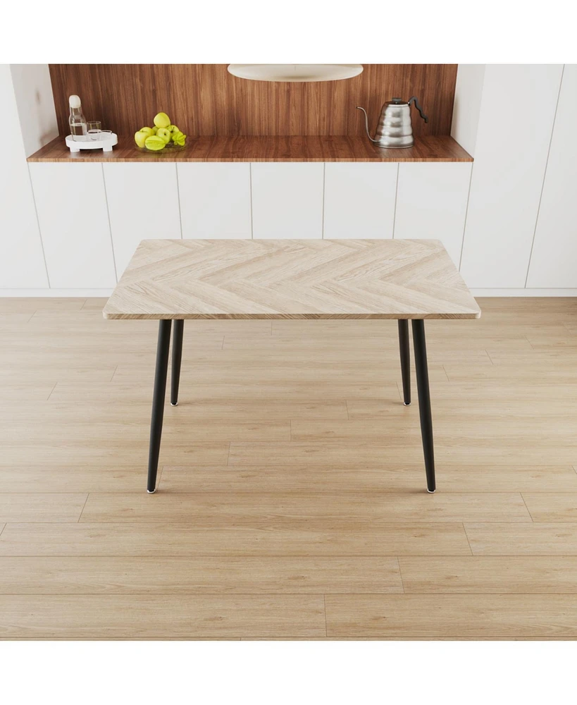 Mdf Wood & Metal Desk for 4-6, Stylish Home Office Table