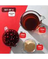 Borosilicate Glass Liquid Measuring Cups - Dishwasher, Microwave & Oven Safe
