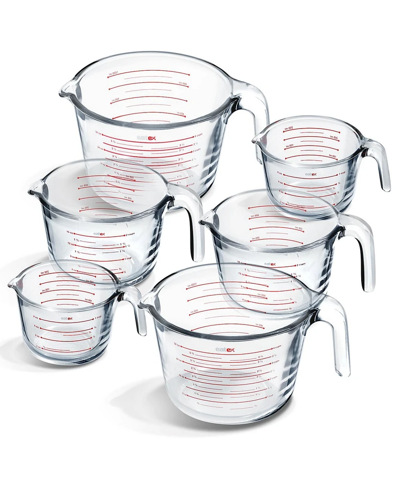 Borosilicate Glass Liquid Measuring Cups - Dishwasher, Microwave & Oven Safe
