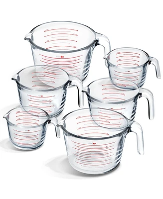 Borosilicate Glass Liquid Measuring Cups - Dishwasher, Microwave & Oven Safe