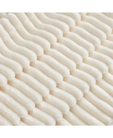 Slipcovered Armchair with Large Cushions and Pillows in Cozy Cream Corduroy