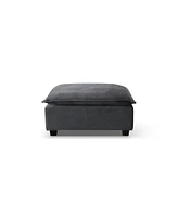 Modern L-Shaped Sectional Sofa with Convertible Ottoman