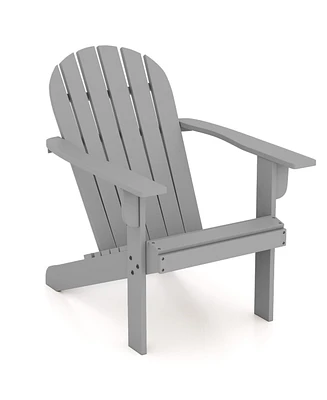 Acacia Wood Lounge Patio Adirondack Chair with Inclined Seat