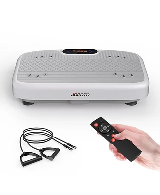 Joroto Vibration Plate Exercise Machine – Full Body Vibrating Platform with Remote Control, 2 Resistance Bands, and 330LBS Weight Capacity for