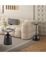 Premium Nesting Side Tables with Protective Edges: Set of 2, Easy Assembly