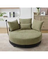 Oversized Swivel Chair with Adjustable Phone Stand, 360 Rotation, Polyester (Anti-Wrinkle) - 52.75