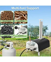 Portable Multi-Fuel Pizza Oven with Pizza Stone and Pizza Peel