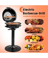 1600W Electric Bbq Grill with Removable Non-Stick Warming Rack