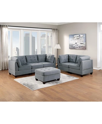 6-Piece Modular Sofa Set with Ottoman