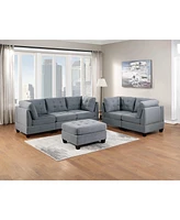 6-Piece Modular Sofa Set with Ottoman