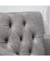 Microfiber Club Chair W/ Diamond Tufting