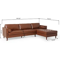Luxurious Light Brown Chaise Lounge