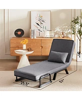 5-in-1 Convertible Chair Bed: Comfy, Adjustable, Space-Saving Sleeper
