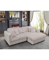 Oversized Cloud Sectional Sofa: 105" Modern Boucle Sleeper