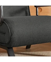 5-in-1 Convertible Sleeper Sofa Chair for Adults (Black)