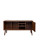 Tv Stand Use in Living Room Furniture with 1 storage and 3 shelves Cabinet