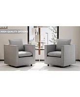 Cozy Gray Single Sofa Chair: Soft Cushion, Modern Comfort