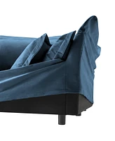 Modern Armless Sectional with Reversible Ottoman, Free Combination Sofa Couch