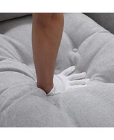 55" Chaise Lounge Sofa: Left Armrest, Pillow, Tufted