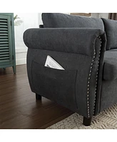 80.7" 2-in-1 Sofa Bed Sleeper with Large Mattress(63"70.93.3 inch