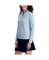 Stella Parker Women's Ruched Front Quarter Zip Pullover