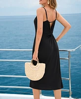 Cupshe Women's Crystal Night Black Midi Beach Dress