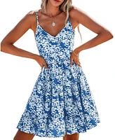 Cupshe Women's Rustic Daisy Floral Mini Beach Dress
