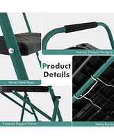 Folding 4-Step Ladder with Tool Tray Non-Slip Footpads and Pedals