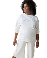 Ingrid + Isabel Maternity Mama Fleece Postpartum Sweater Xl
