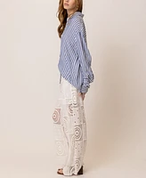 Line & Dot Women's Biva Quilted-Lace Pull-On Pants