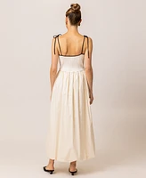 Line & Dot Women's Jules Mixed-Media Maxi Dress