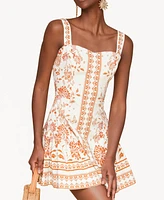 Avec Les Filles Women's Printed Fit & Flare Mini Dress