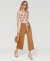 Avec Les Filles Women's Mid Rise Drawstring-Waist Pants