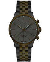 Certina Men's Swiss Chronograph Ds-8 Two-Tone Stainless Steel Bracelet Watch 41mm