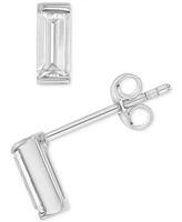 2-Pc. Set Cubic Zirconia Baguette Stud & Dangling Earrings in 14k Yellow Gold over Sterling Silver