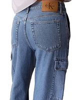 Calvin Klein Jeans Women's High-Rise Wide-Leg Cargo