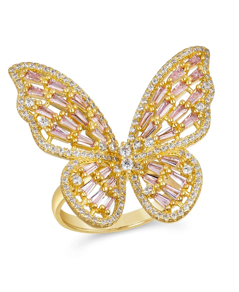 Anna Zuckerman Mariposa Modern Sculpture Ring in Yellow Gold