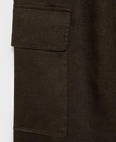Mango Women's Linen Cargo Pants