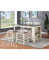 Contemporary Dining Chairs Set of 2 with Wooden Seat