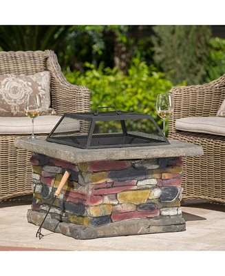 Stonewall 28" Square Fire Pit: Warmth And Style For Your Backyard