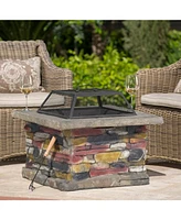 Stonewall 28" Square Fire Pit: Warmth And Style For Your Backyard