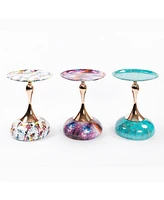 Mermaid Tail Coffee Table, Metal Pedestal Table, Accent Table for Small Spaces