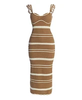 Jluxlabel Women's Norina Striped Midi Dress