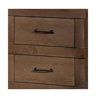 Two Drawer Metal Nightstand – Durable and Elegant Bedroom Storage Piece