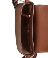 Anne Klein Covered Buckle Saddle Small Crossbody Bag
