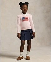 Polo Ralph Lauren Toddler and Little Girls Flag Crewneck Sweater
