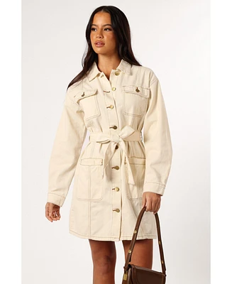 Petal and Pup Women's Otto Long Sleeve Mini Denim Dress