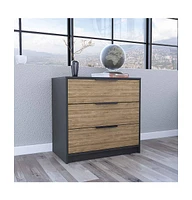 Three Drawer Dresser for Bedroom Organization and Home Storage