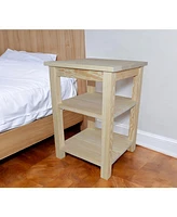 Solid Wood Nightstand for Bedroom Storage and Bedside Organization