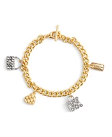 Coach Faux Stone Signature Handbag Charm Bracelet